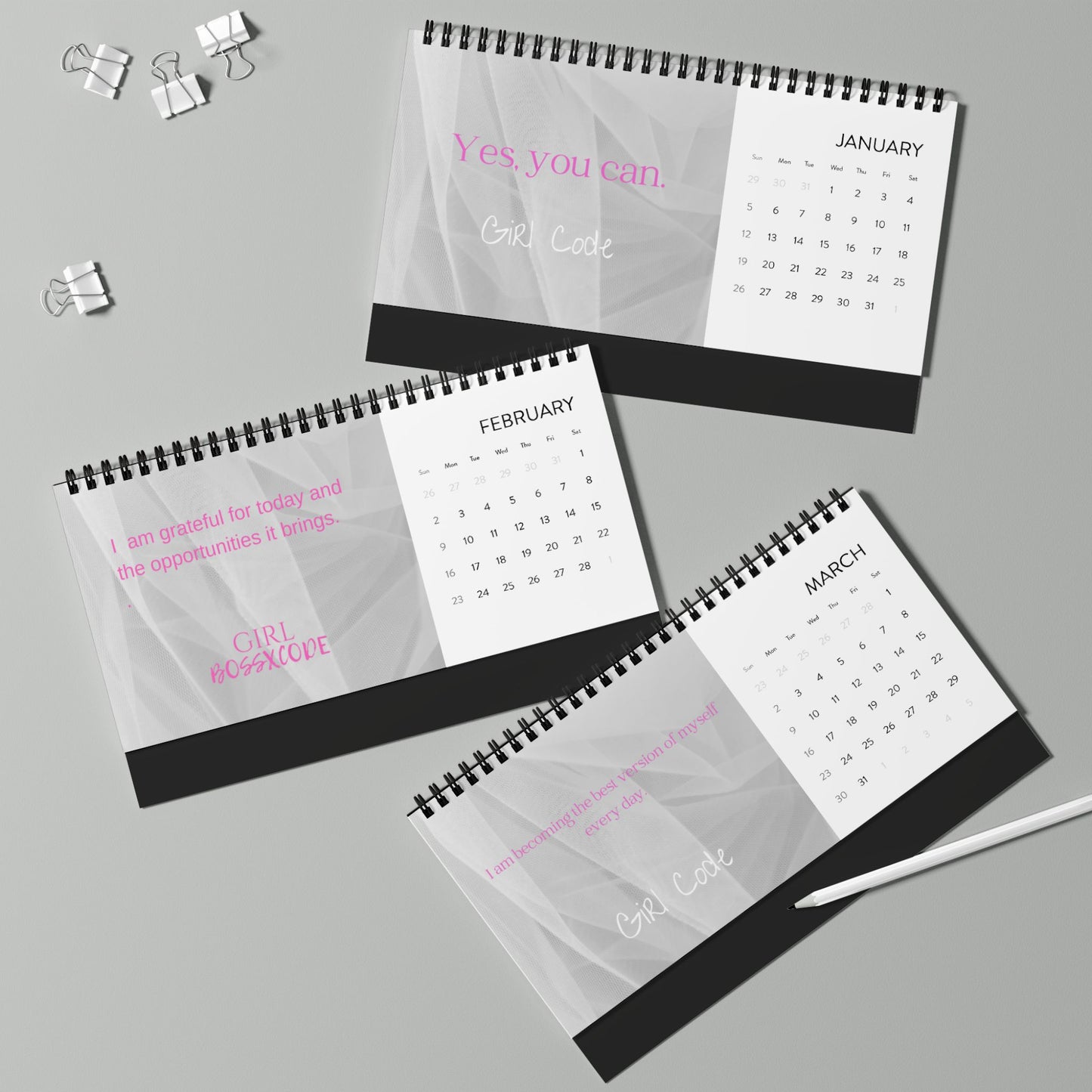 Desktop Calendar (2025 grid)